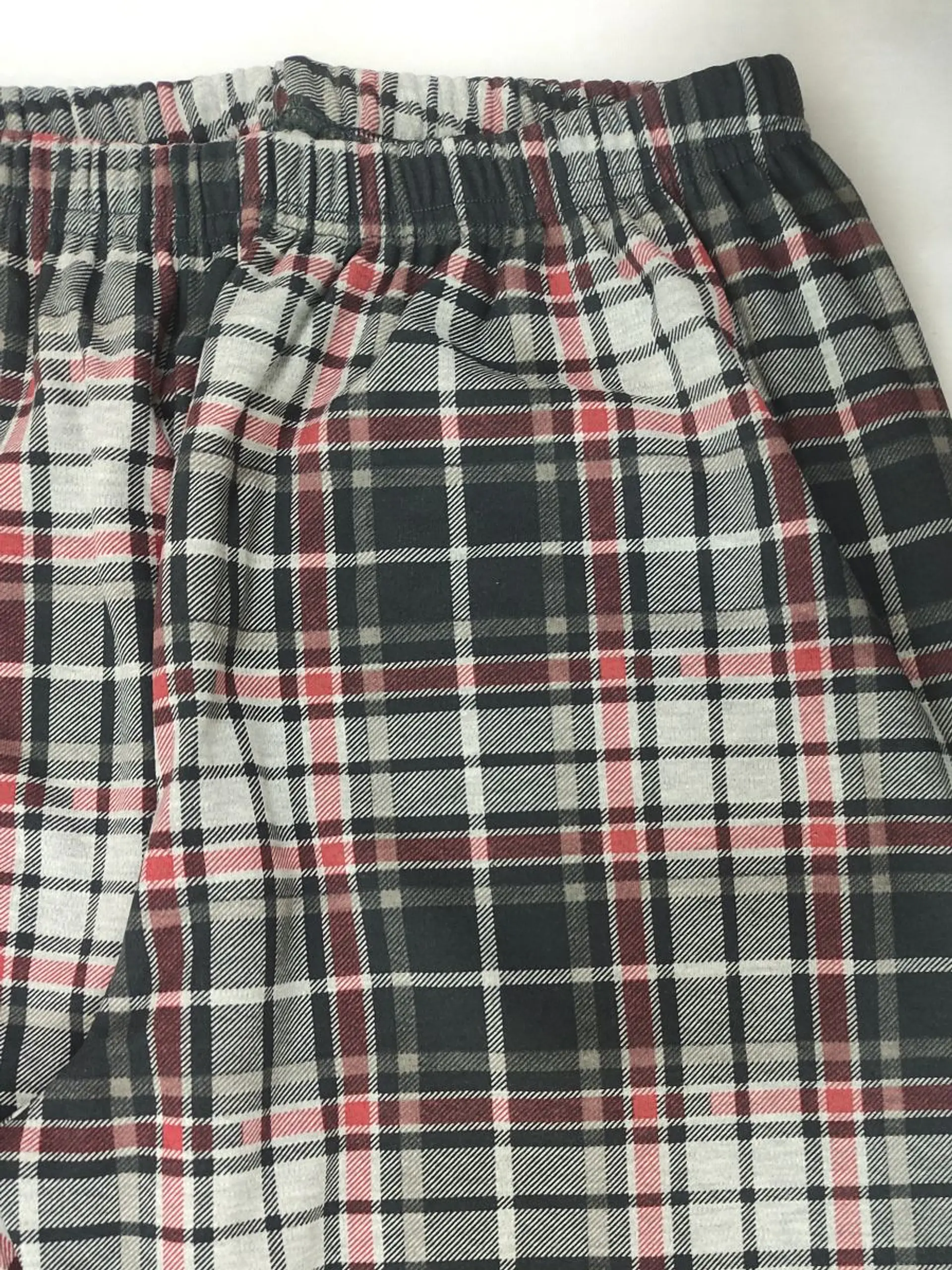 Pijama em algodão com calças ao xadrez - telha 5