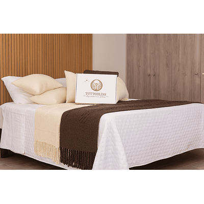 Cojines Artesanales de Lana de Oveja 100% Natural, Blanco Crudo