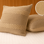 Cojines Artesanales de Lana de Oveja 100% Natural, Gris Arena