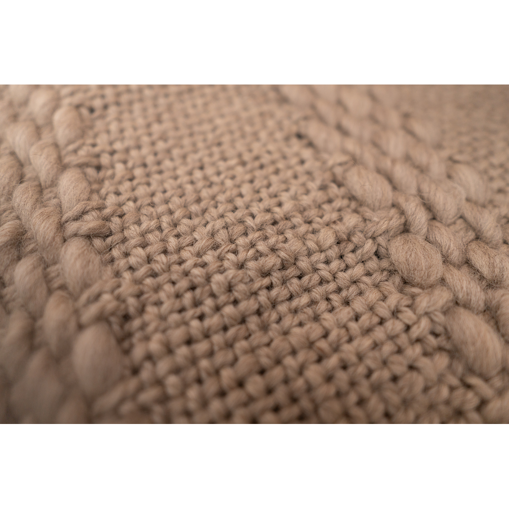 Pieceras Artesanales de Lana de Oveja 100% Natural, Gris Arena