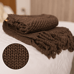 Pieceras Artesanales de Lana de Oveja 100% Natural, Cafe trumao.