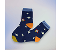 Pack de 5 Pares de Calcetines  Galaxias con Ternura en Cada Paso para Niñas/Niños. Tejido elástico en mezcla de algodón peinado