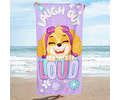 Suave Toalla para Niños en el Baño/Piscina/Playa 83% Algodón y 17% Poliéster de 70x140 cm, Paw Patrol - Skye Laugh Out