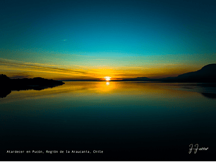 Atardecer en Pucón, Región de la Araucanía, Chile