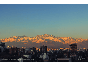 Atardecer en Santiago, Región Metropolitana, Chile