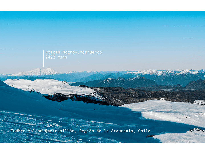 Cumbre Volcán Quetrupillán, Región de la Araucanía, Chile - Con infografía 3