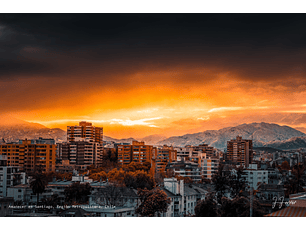 Amanecer en Santiago, Región Metropolitana, Chile