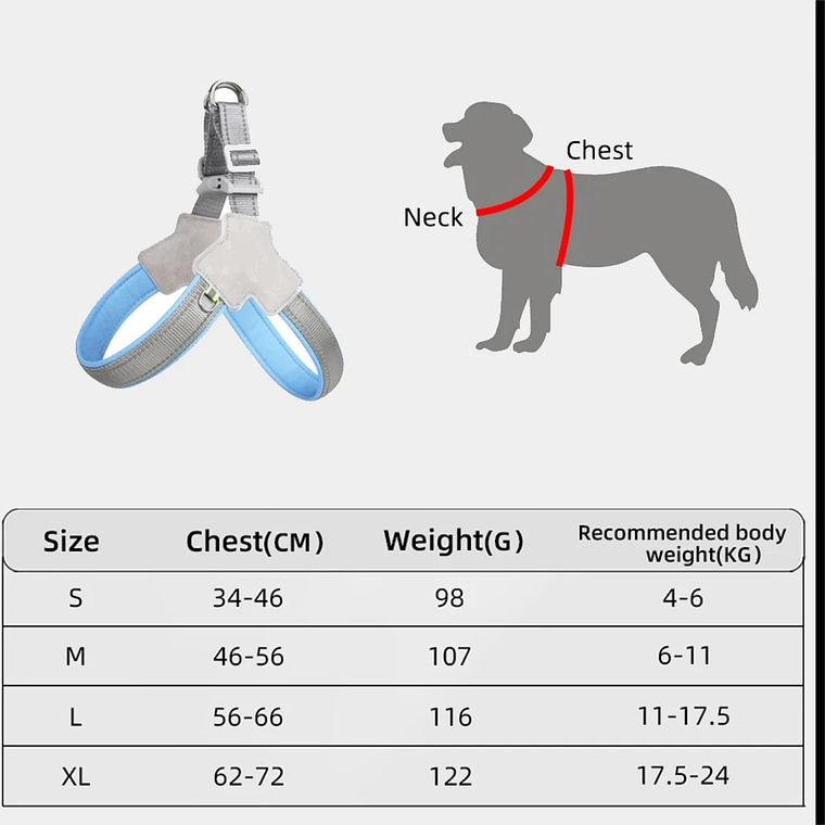 Pettorina per cani senza tirare per cani di taglia piccola e media Gatti Cintura pettorale regolabile riflettente Cucciolo Bulldog francese Collare di piombo Forniture per animali... 9
