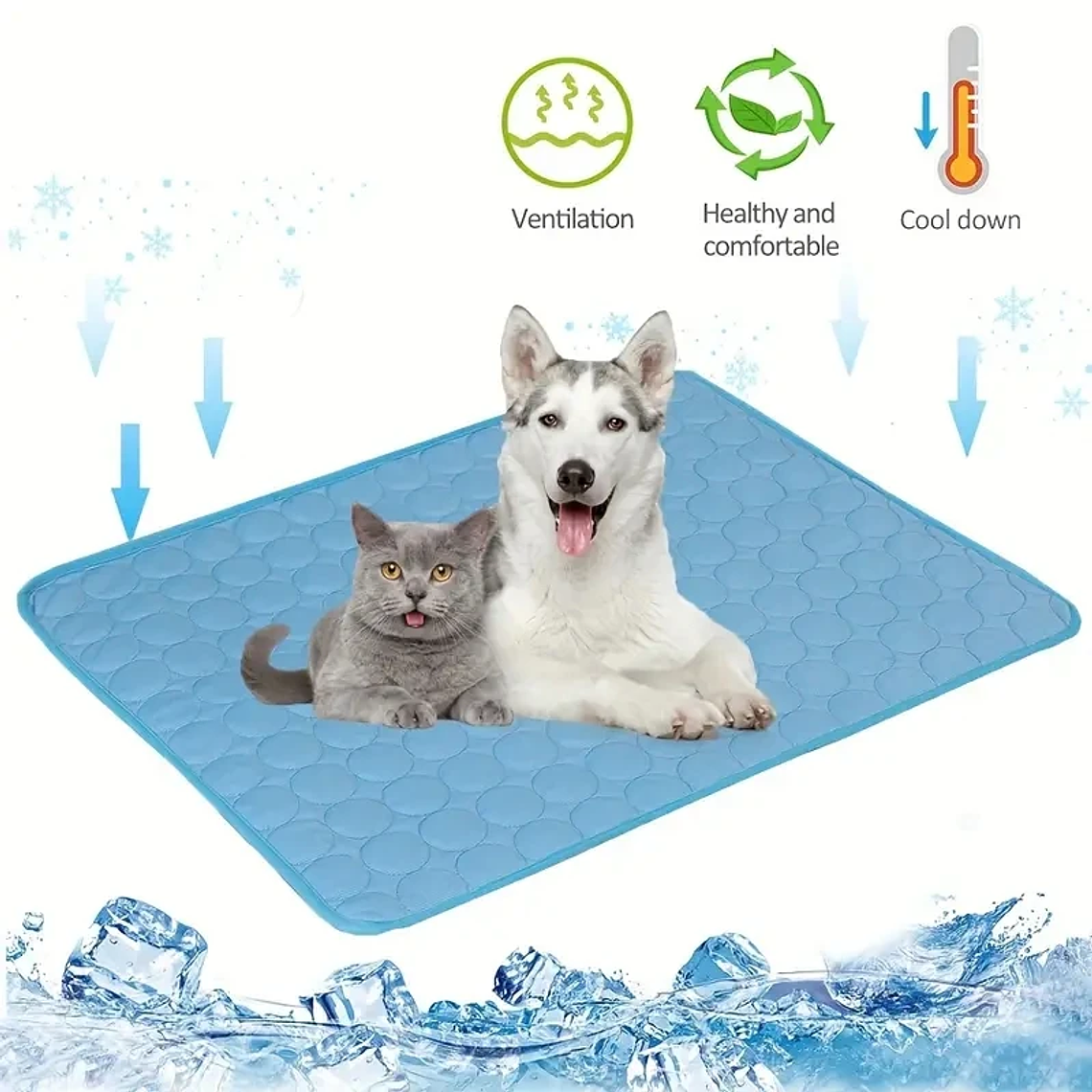 Tappetino rinfrescante per cani Lettino freddo estivo per animali domestici extra large per cani di piccola taglia Accessori per animali domestici Coperta durevole per gatti Divano... 1