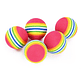 10PCS Rainbow Cat Toys Ball Interactive Cat Dog Play Chewing Rattle Scratch Ball Training Balls Pet Toys Supplies - thumbnail 6