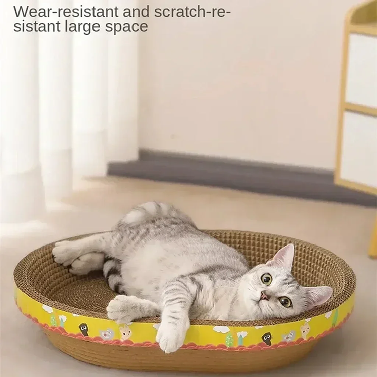 Cat Scratching Board Protect Furniture Grinding Claw Toys Oval Corrugated Paper Wear-resistant Cat Nest Cat Accessories 8