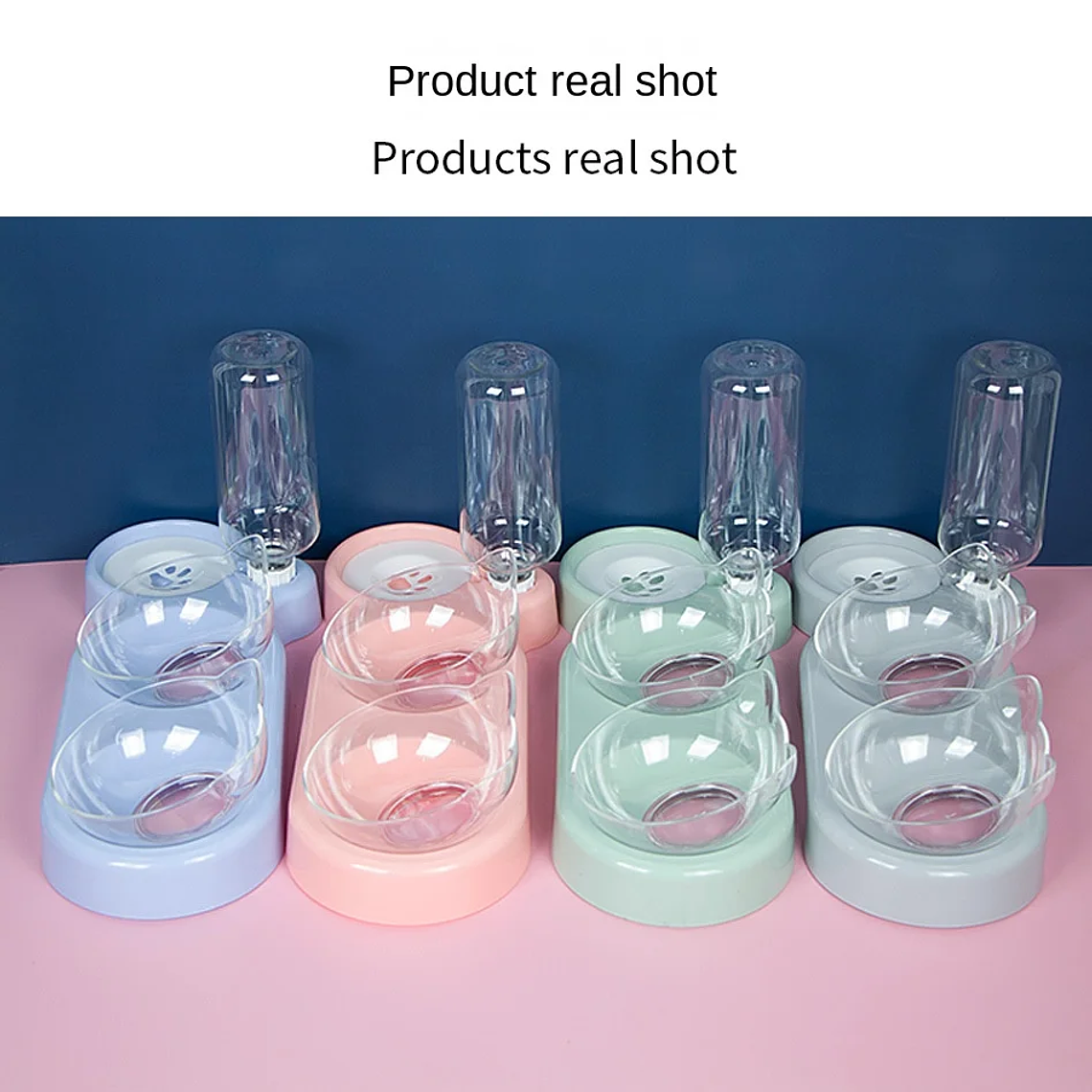 Forniture per animali Ciotole rialzate per cani e gatti Mangiatoie doppie durevoli per ciotole per cani e gatti Forniture per lalimentazione e lacqua per gatti elevate 7