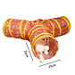 Tunnel pieghevole per gatti Tubo per animali domestici Gioco per interni ed esterni Puzzle Esercizio Nascondere Giocattolo di addestramento per gattini e cuccioli - vignette 3
