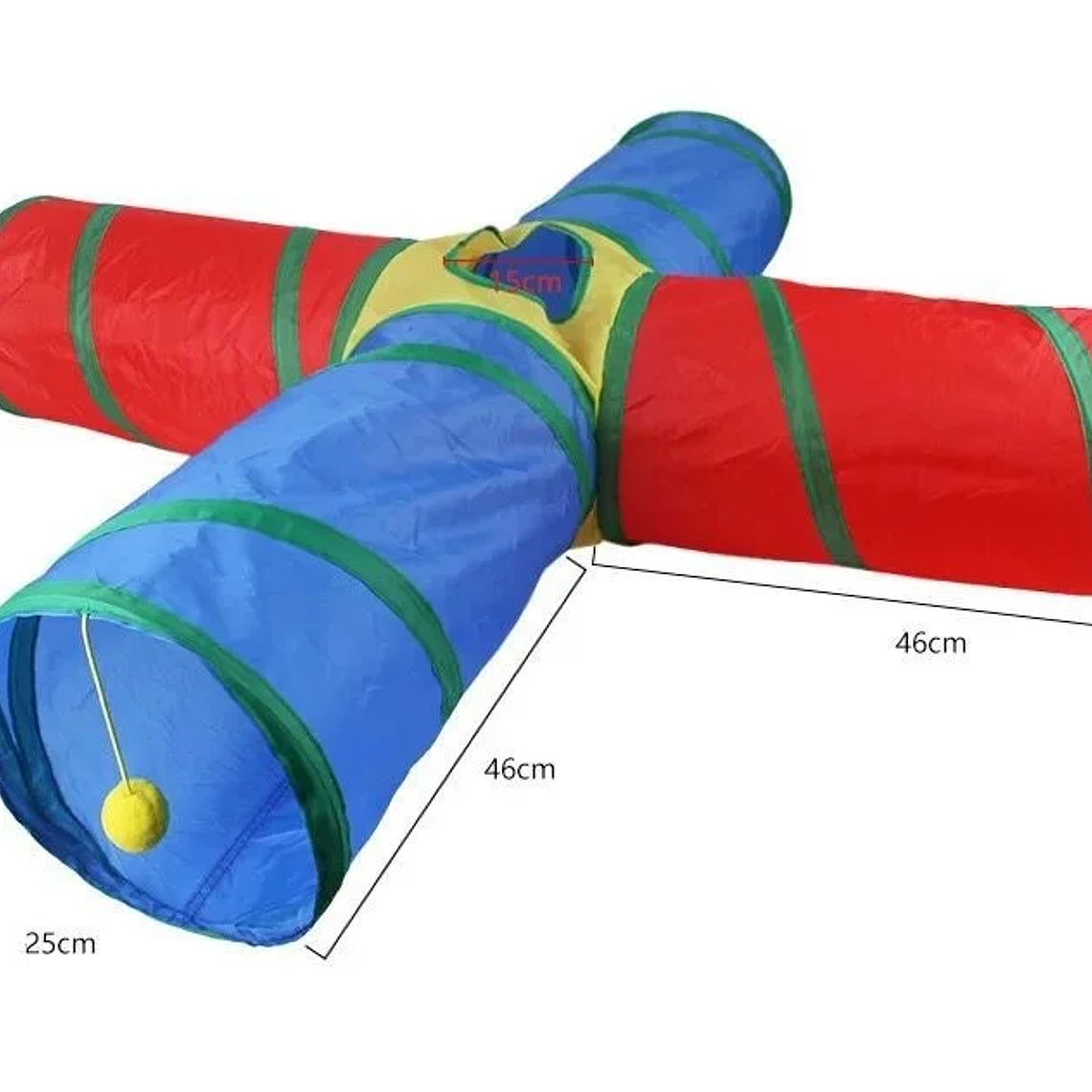 Tunnel pieghevole per gatti Tubo per animali domestici Gioco per interni ed esterni Puzzle Esercizio Nascondere Giocattolo di addestramento per gattini e cuccioli 10