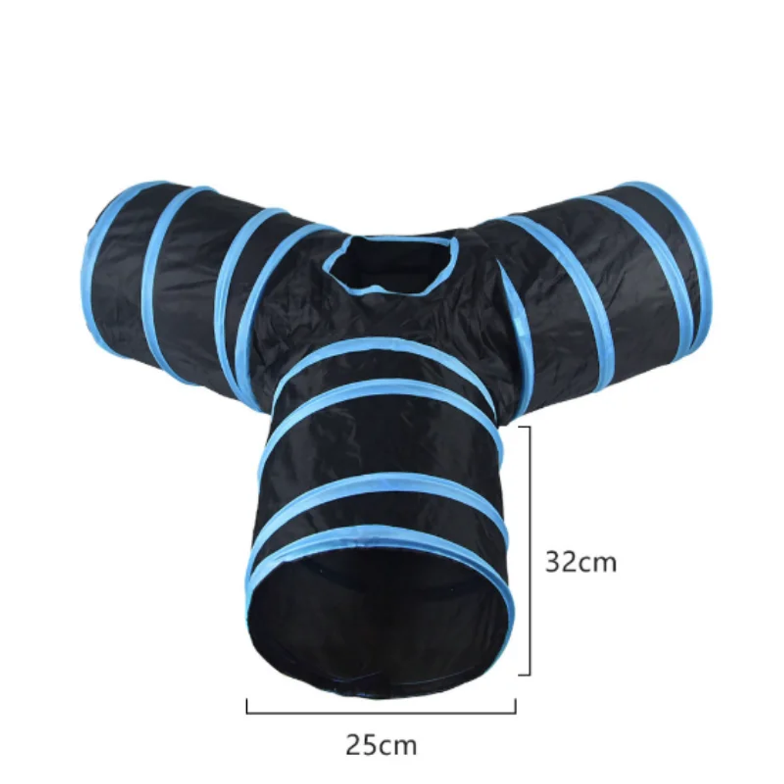 Tunnel pieghevole per gatti Tubo per animali domestici Gioco per interni ed esterni Puzzle Esercizio Nascondere Giocattolo di addestramento per gattini e cuccioli 14