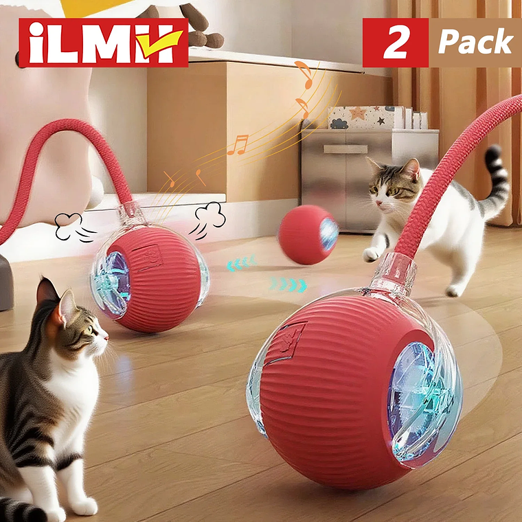 Dog Cat Interactive Ball Toy Automatic Rolling Ball Faux Tail Rechargeable Smart Pet Electric Toy Dog Cat Training Imitate Mouse 1