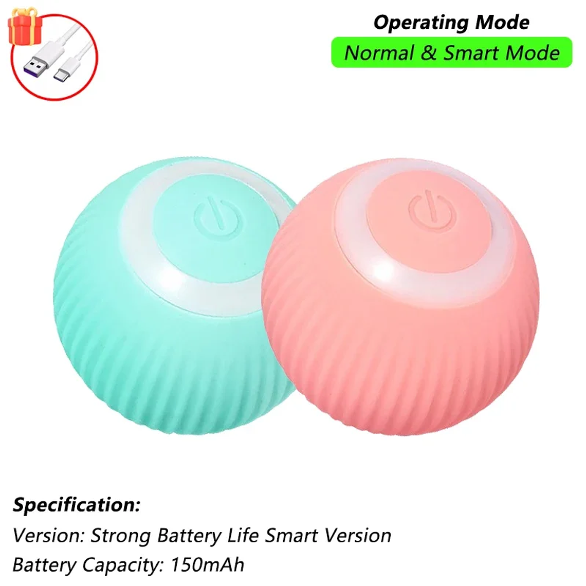 Dog Cat Interactive Ball Toy Automatic Rolling Ball Faux Tail Rechargeable Smart Pet Electric Toy Dog Cat Training Imitate Mouse 2