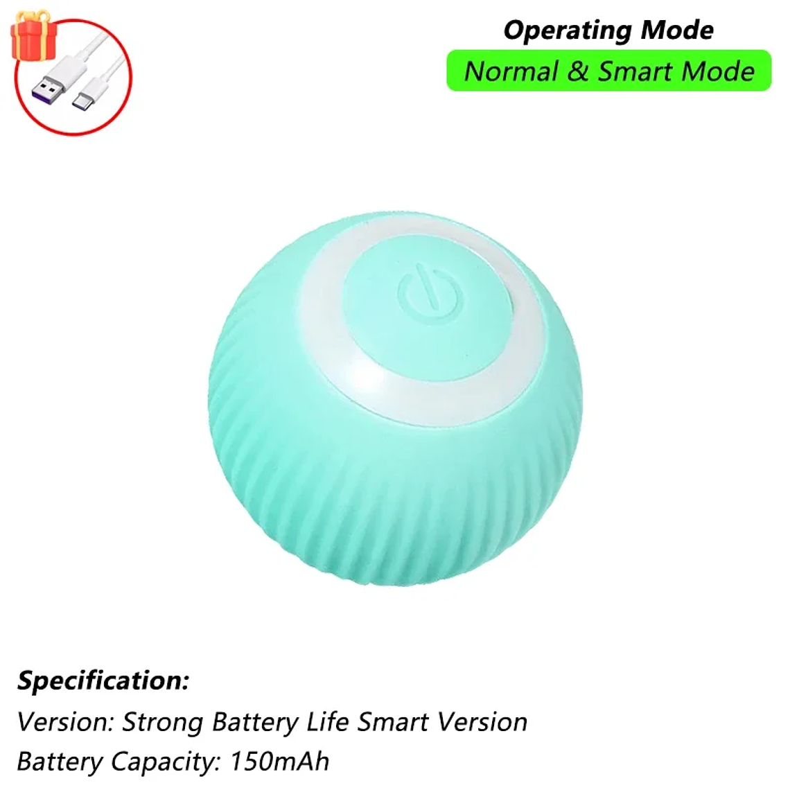 Dog Cat Interactive Ball Toy Automatic Rolling Ball Faux Tail Rechargeable Smart Pet Electric Toy Dog Cat Training Imitate Mouse 8