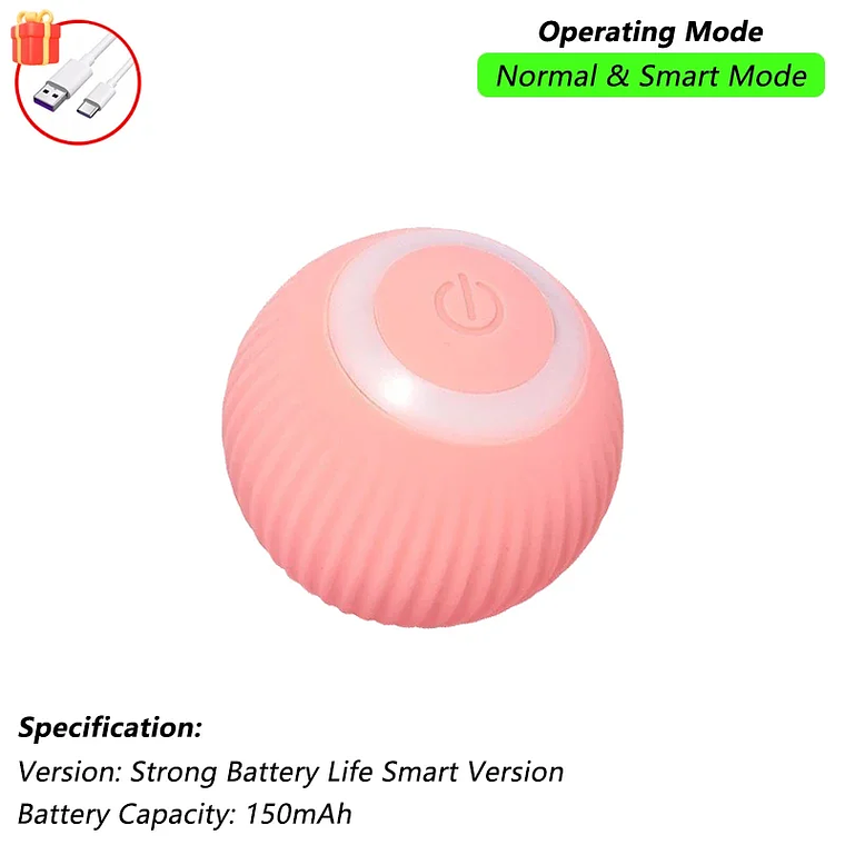 Dog Cat Interactive Ball Toy Automatic Rolling Ball Faux Tail Rechargeable Smart Pet Electric Toy Dog Cat Training Imitate Mouse 9