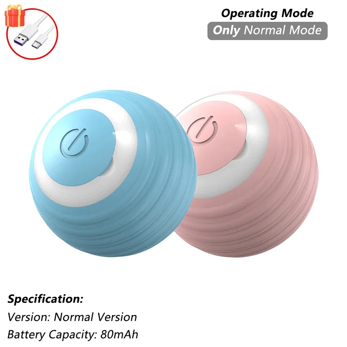 Dog Cat Interactive Ball Toy Automatic Rolling Ball Faux Tail Rechargeable Smart Pet Electric Toy Dog Cat Training Imitate Mouse 20