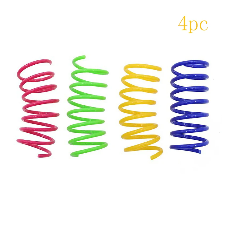 Pet Cat Toys Wide Durable Heavy Gauge Cat Spring Toy Colorful Springs Cat Pet Toy Coil Spiral Springs Pet Intera 3