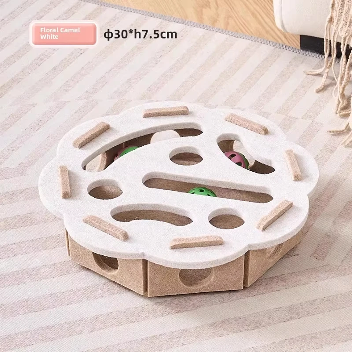 Giocattolo puzzle per gatti Scatola puzzle in feltro Giocattolo per esercizi per gatti con palla Sport indoor Intrattenimento Caccia Giocattoli per gatti per gatti al coperto 7