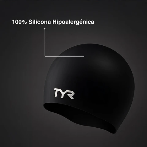 Gorra de Natación TYR Silicona Verde/Azul