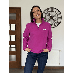 Poleron Micropolar Anchor 1/4 zip Deep Mulberry