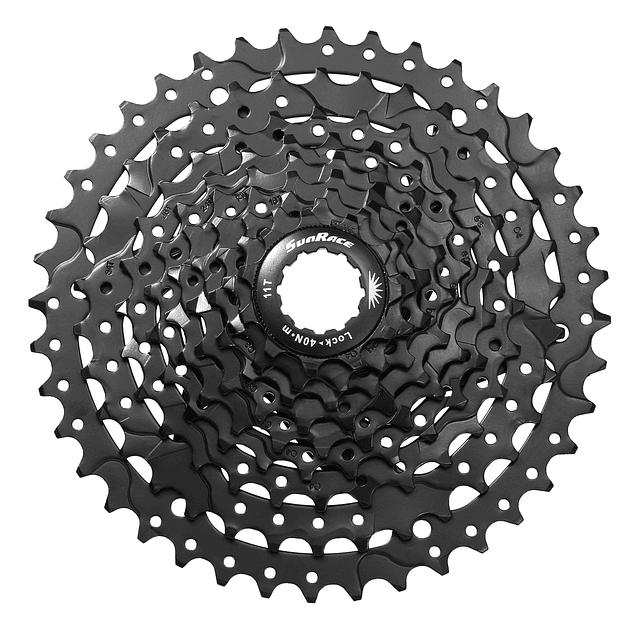 Piñón Cassette SunRace M980 9V 11-40T Negro.