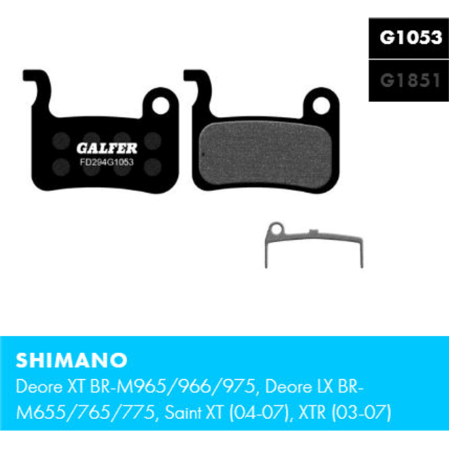 Pastillas de Freno Galfer FD294 / Compatible Shimano 