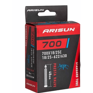Cámara Arisun 700X18/25C Válvula Francesa 48mm.