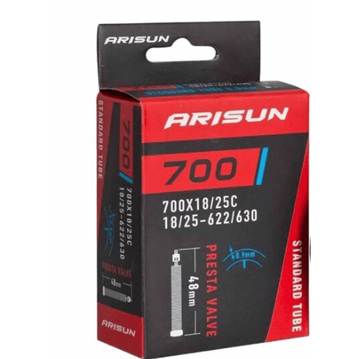 Cámara Arisun 700X18/25C Válvula Francesa 48mm. 1