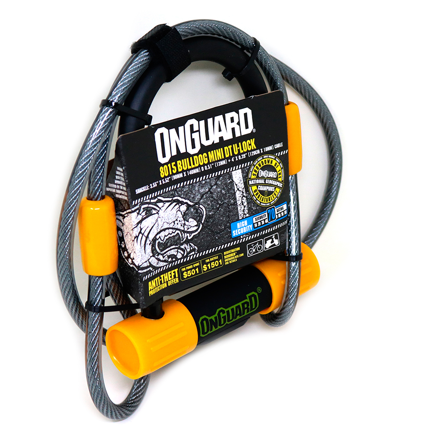 Candado On Guard U-LOCK Bulldog Mini con Cable 2