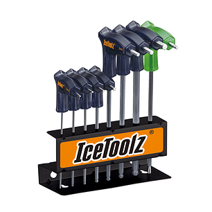 Set de Llaves Allen Icetoolz Twinhead 8 Piezas con Soporte