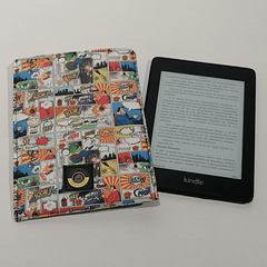 Capa para Kindle, KOBO ou LEV - Tecido Banda Desenhada 