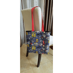 Tote Bag Reversível Motard  - A cor da alça pode variar