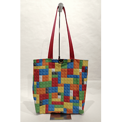 Tote Bag Reversível Lego -  A cor da alça pode variar
