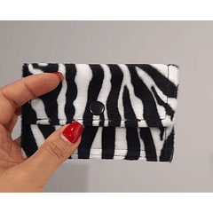 Porta Cartões ou Moedas - Tecido Padrão Zebra