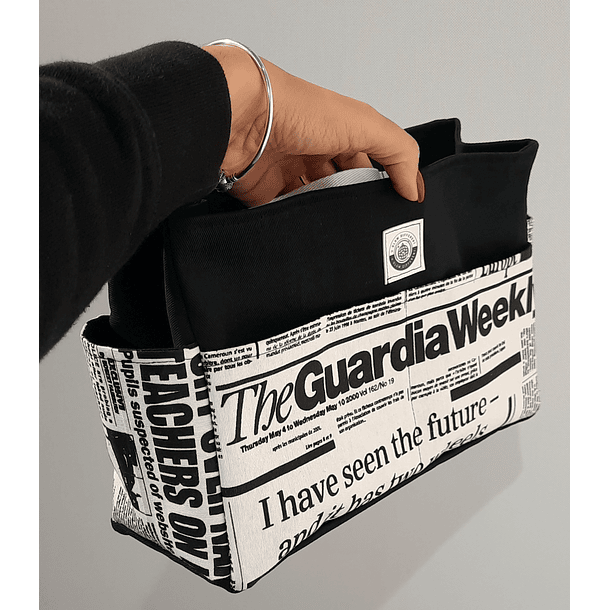 Organizador de Mala Reversível Tecido Noticias 8