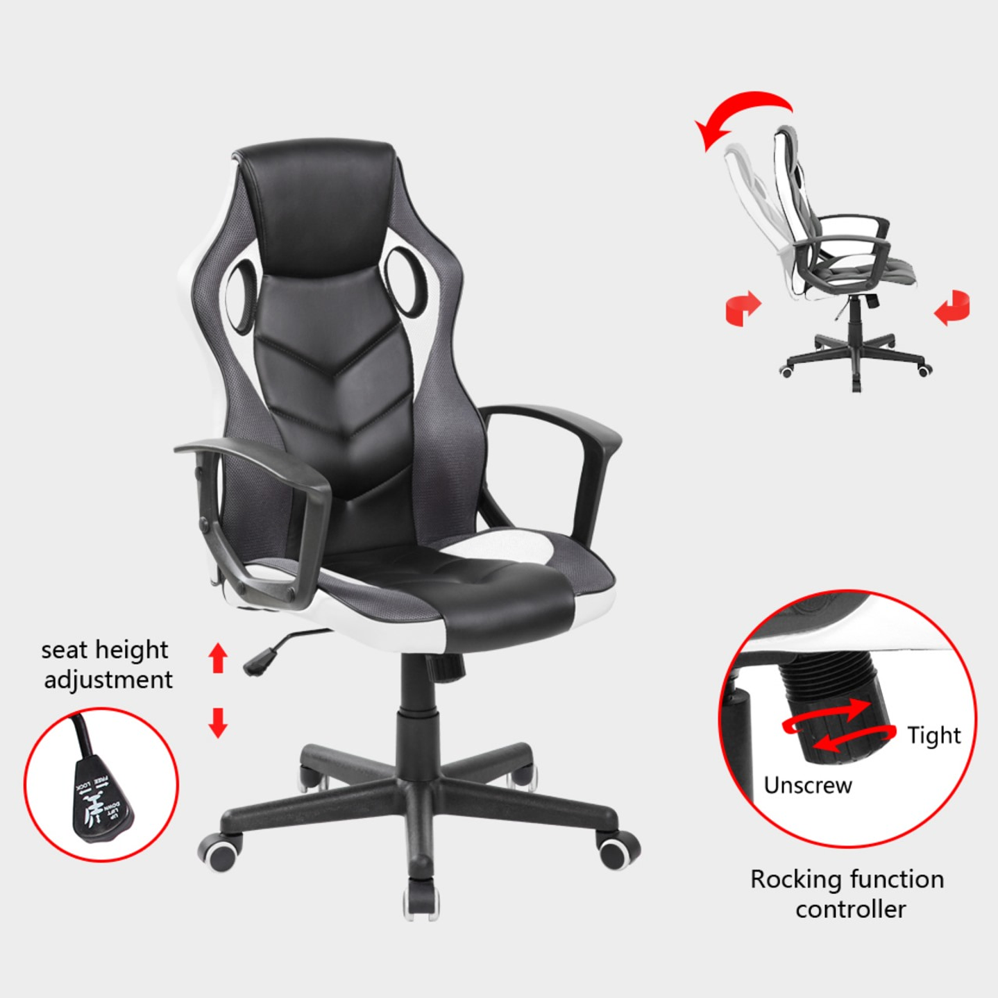 Silla Gamer Basic Series  Ngr-Bla 2