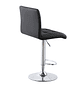 Silla Bar Negra Base Cromada Ajustable - Miniatura 2