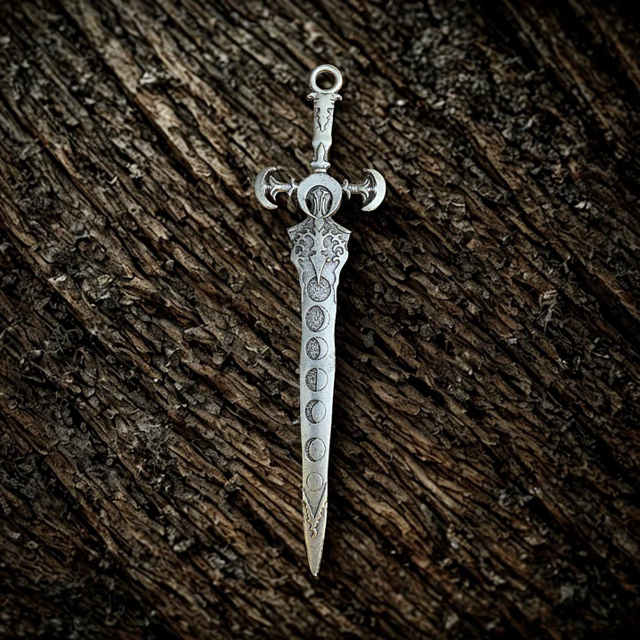 Athame- (daga) triple luna   2