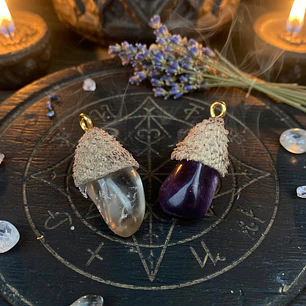 Colgante bellota de cristal