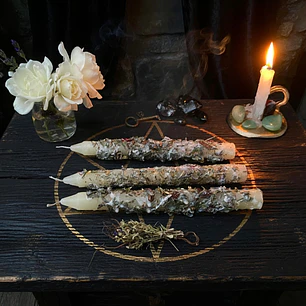 Vela herbal para descarga energética