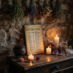 Cuadro whitches runes