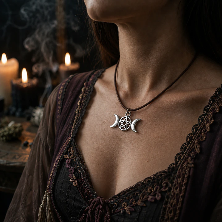 Collar triple luna  2