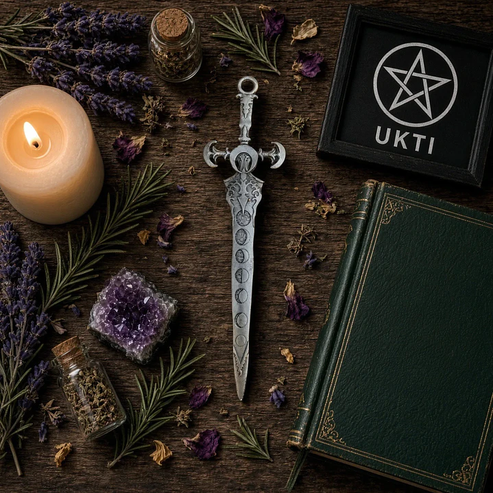 Athame- (daga) triple luna   2