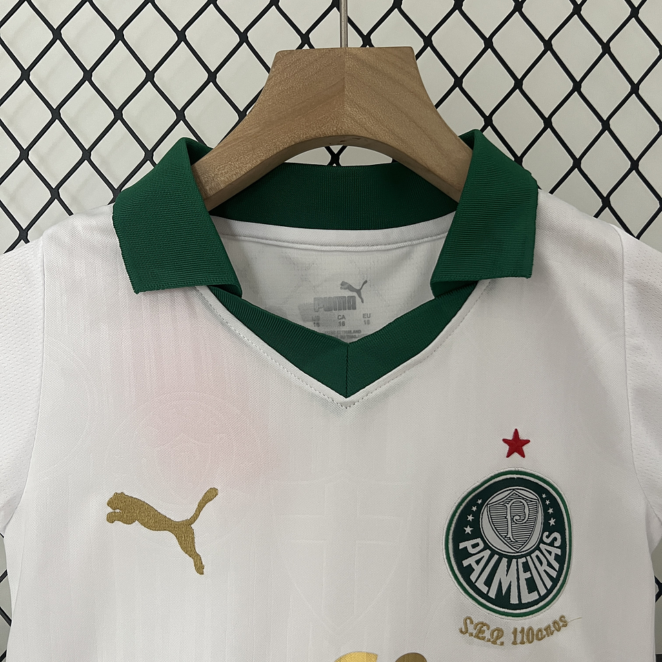 Palmeiras Equipamento Secundário 2024/25 Kit Criança 5