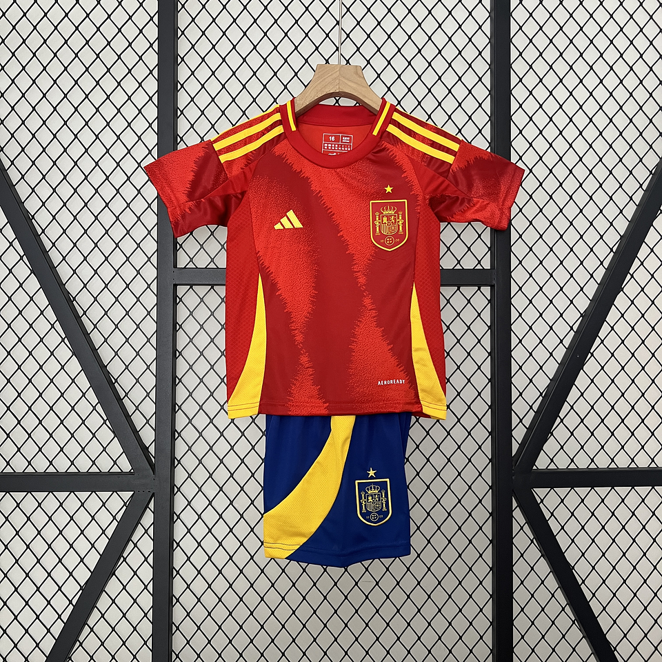 Espanha Equipamento Principal Euro 2024 Kit Criança 1