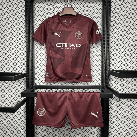 Manchester City  Terceiro Equipamento 2024/25 Kit Criança